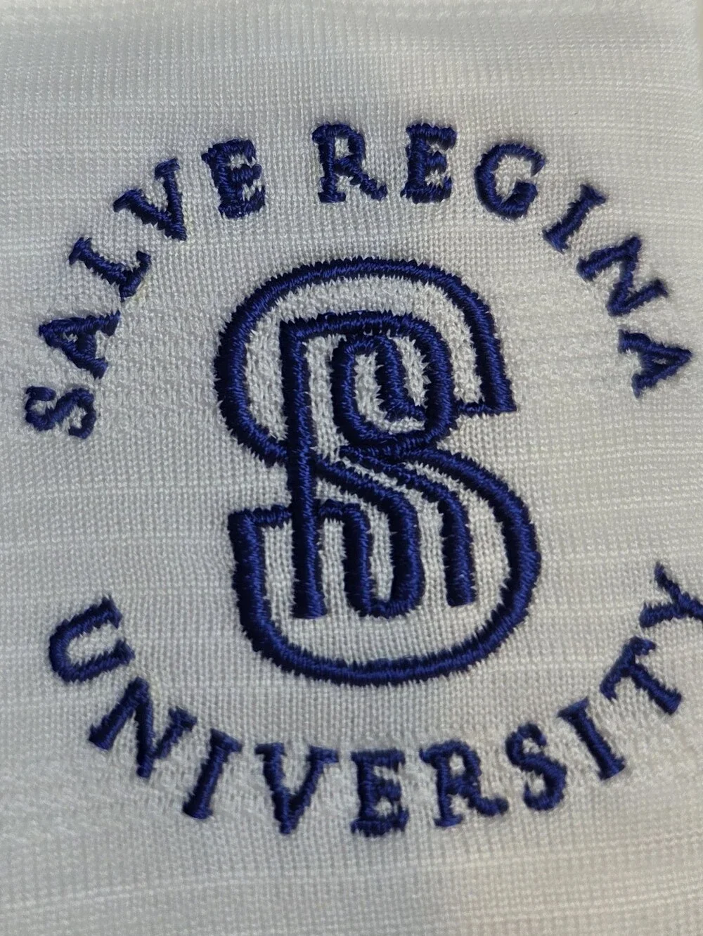 Men Large adidas White Polo Salve Regina University Logo Climacool Discontinued